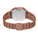 Casio Men's Watch Vintage Collection Digital, Rose Gold Dial Rose Gold Stainless Steel Strap, B650WC-5ADF