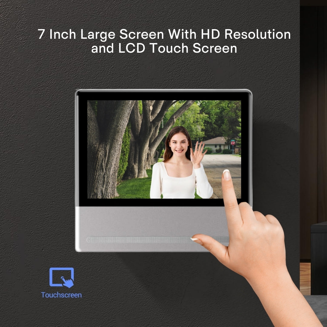 Commax Fine View 7" Handsfree Smart Wall Pad with Memory Record and Smartphone Connectable, White, CDV-70QT-W