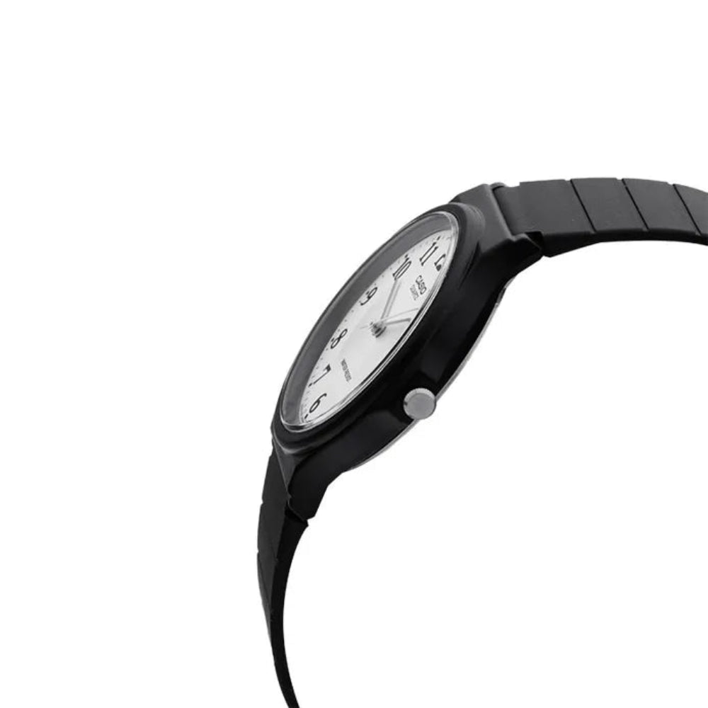Casio, Men's Watch Analog, White Dial Black Resin Band, MQ-24-7BLDF product image