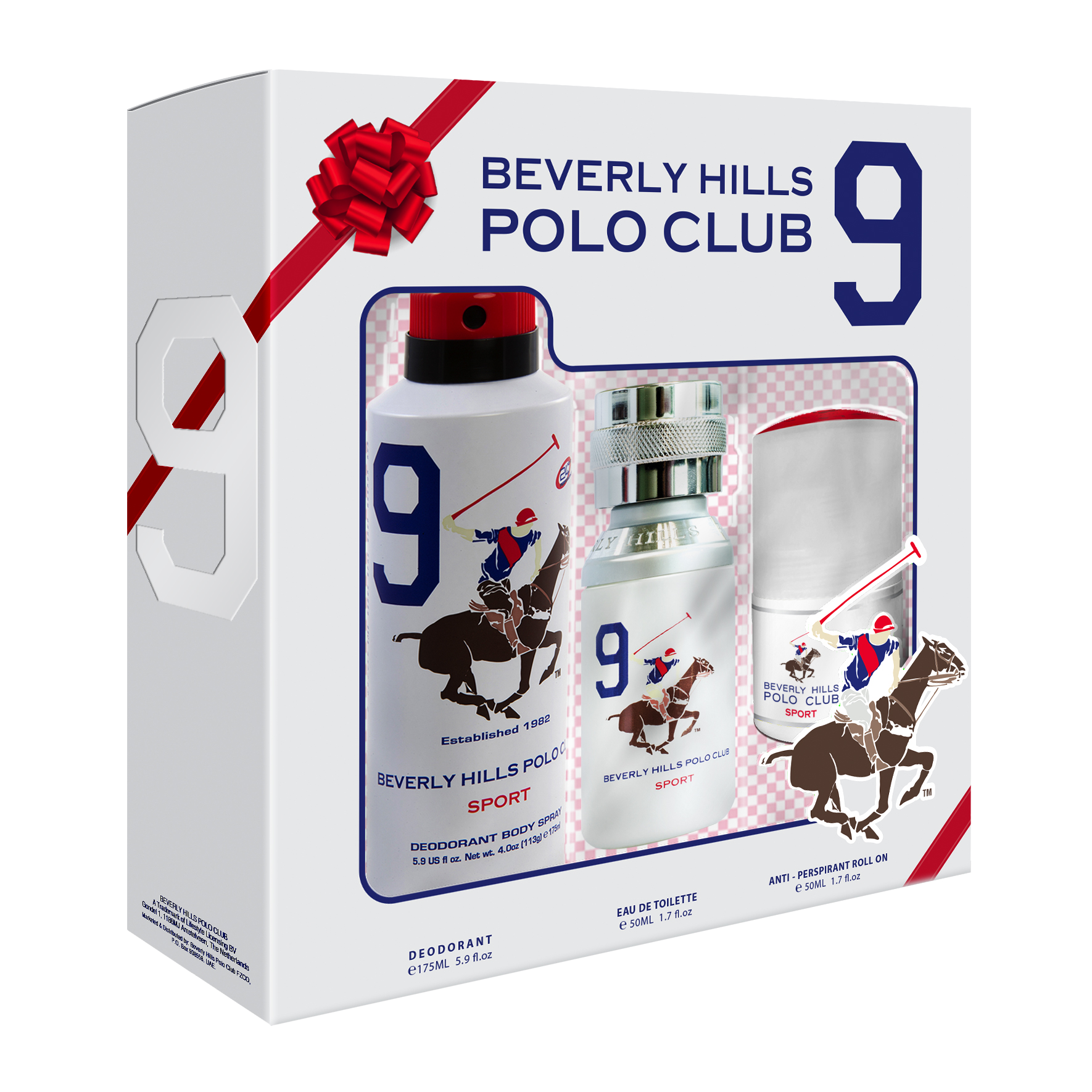 Beverly Hills Polo Club  Mastige 3pcs Set for Men EDT 50ml + Deo 175ml + 50ml Roll On-9, BHPC7021