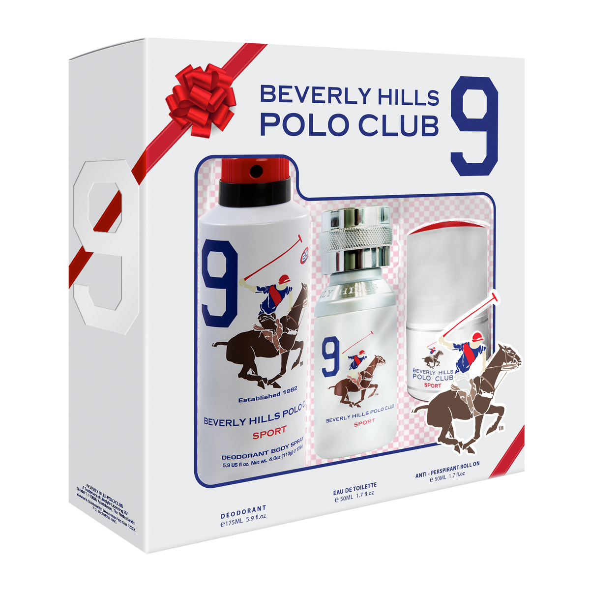 Beverly Hills Polo Club  Mastige 3pcs Set for Men EDT 50ml + Deo 175ml + 50ml Roll On-9, BHPC7021