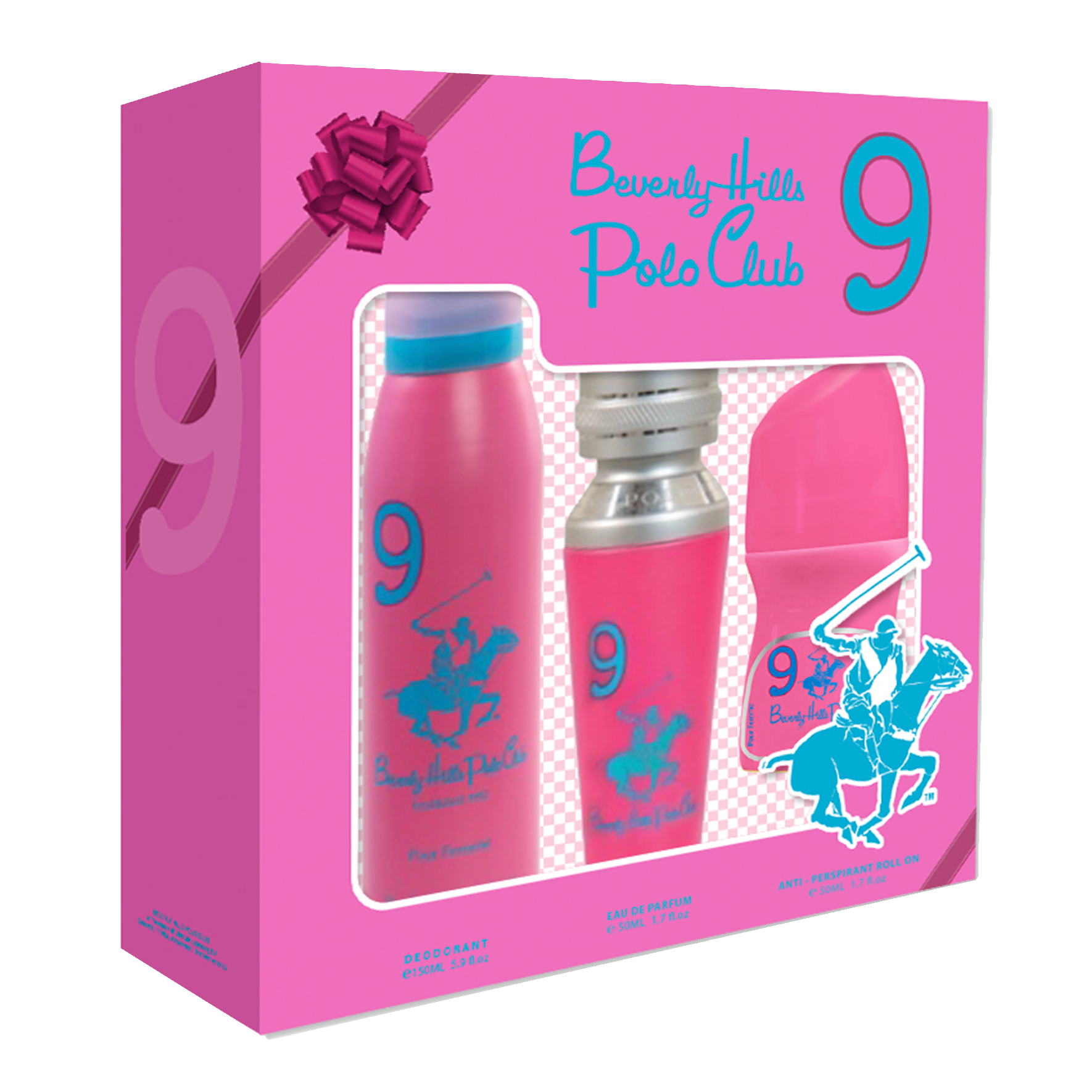 Beverly Hills Polo Club  Mastige 3pcs Set for Women EDP 50ml + Deo150ml + 50ml Roll On-9, BHPC7025