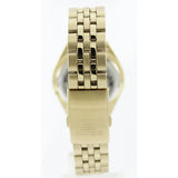 Seiko Men's Mechanical Watch Analog, Black Dial with Gold Stainless Band, SNKL40K
