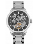 Beverly Hills Polo Club Men's Watch, Analog, Black Dial, Silver Stainless Steel Strap, BP3269X.350