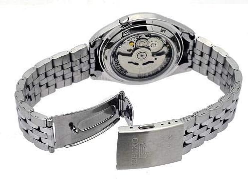 Seiko Men's Mechanical Watch,  Automatic 21 Jewels Grey Dial Silver Stainless Band, SNKL19J