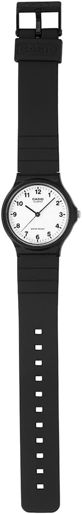 Casio, Men's Watch Analog, White Dial Black Resin Band, MQ-24-7BLDF product image