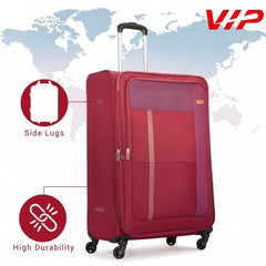 VIP Toronto Plus 55cm 4 Wheel Soft Trolley Red, TORONTOPLUS55RD