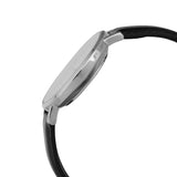 Casio Men's Watch Analog White Dial with Black Leather Strap, MTP-VT01LM-7AUDF