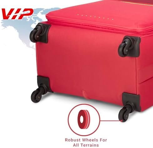 VIP Evolve Plus 79cm 4 Wheel Soft Trolley Red, EVOLVEPLUS79RD
