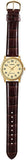 Casio, Men's Watch Analog, Gold Dial Brown Leather Band, MTP-V001GL-9BUD