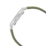 Casio Men's Watch Analog Beige Dial with Green Leather Strap, MTP-VT03L-7BDF