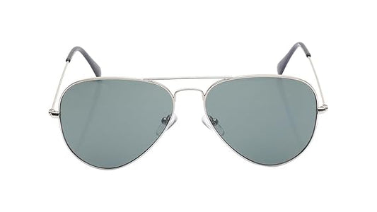 Fastrack Men's Aviator Sunglasses, Green Lens, Polarised and UV protected, M165GR42V