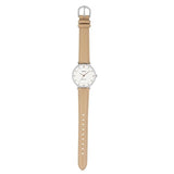 Casio Women's Watch Analog White Dial with Brown Leather Strap, LTP-VT04L-7A1DF