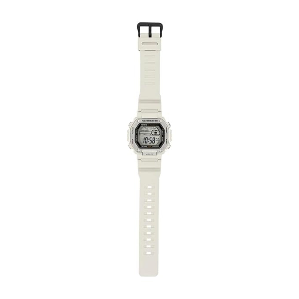 Casio Men's Watch Digital Dial With White Resin Band, MWD-110H-8AVDF