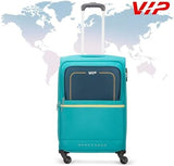 VIP Evolve Plus 55cm 4 Wheel Soft Trolley Teal Blue, EVOLVEPLUS55BLU