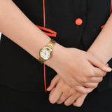 Casio Women's Watch Analog, White Dial Gold Stainless Steel Strap, LTP-V005G-7AUDF product image