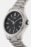 Casio Men's Watch Analog, Black Dial Silver Stainless Steel Strap,MTP-1183A-1ADF