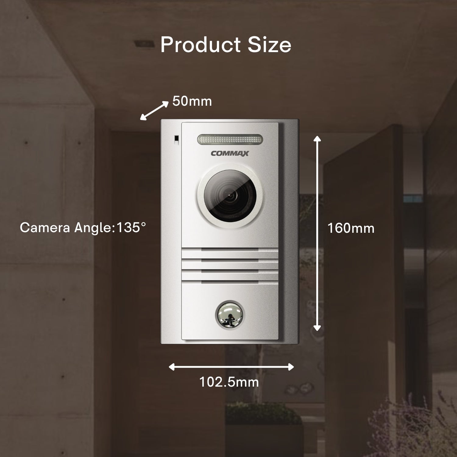 Commax Fine View 4.3" Handsfree Video Monitor, White and Black Smog Finish with DRC-40K Camera Set, CDV43M SET