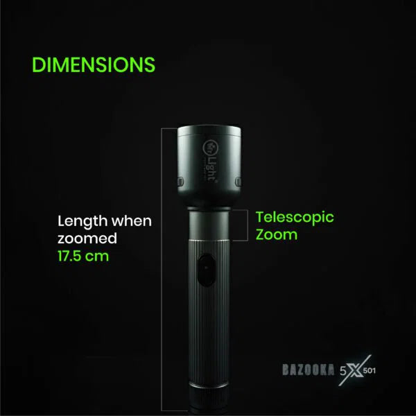 Mr.Light Bazooka Rechargeable Flashlight, BAZOOKA5XGD502 Mr.Light Flashlight BAZOOKA5XGD502