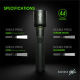 Mr.Light Bazooka Rechargeable Flashlight, BAZOOKA5XGD504 Mr.Light Flashlight BAZOOKA5XGD504