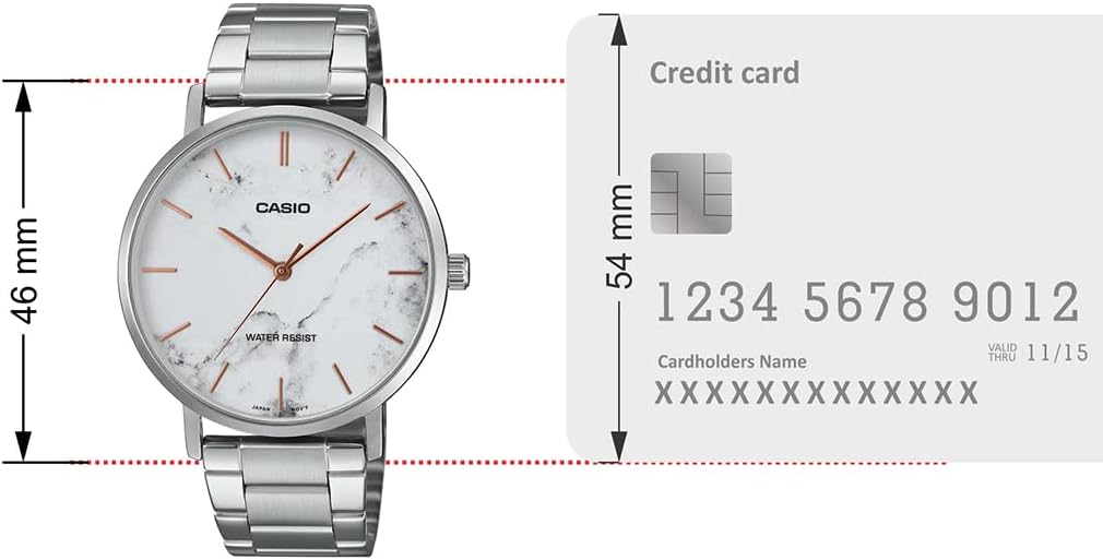 Casio Men's Watch Analog White Dial with Silver Stainless Steel Band, MTP-VT01DM-7AUDF