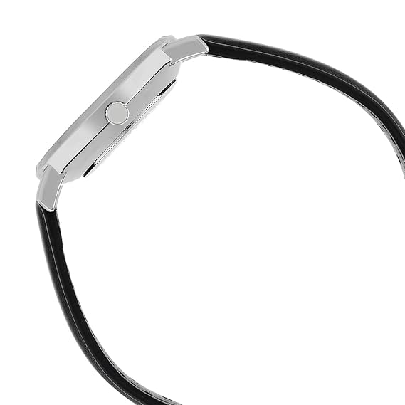 Casio Women's Watch Analog White Dial with Black Leather Strap, LTP-VT04L-7A2DF