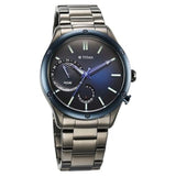 Titan Stellar Men's Multifunction Watch Analog Blue Dial With Grey Stainless Steel Band, 10009KM01