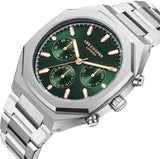 Lee Cooper Men's Multifunction Watch with Dark Green Dial and Stainless Steel Band, LC08045.370