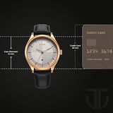 Titan, Men's, Analog Watch, Black Dial, with Leather Band, TI-1802WL02