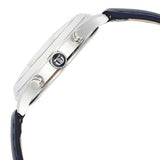Titan Sapphire Men's Multifunction Watch Analog Silver Dial with Blue Leather Strap, 1874SL04