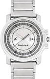 Fastrack Men's Watch Analog, Silver Dial Silver Stainless Steel Strap, 3039SM03