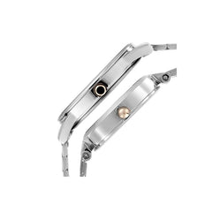 Titan Couple's Watch Classique Collection Analog, Silver & White Dial Silver Stainless Strap, 1773KM01P