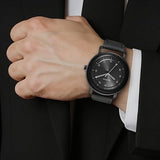 Titan Workwear Men's Watch Analog Anthracite Dial with Black Leather Strap, 1884NL01