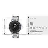 Casio Men's Watch Analog Black Dial with Silver Stainless Steel Band, MTP-VT04D-1EDF