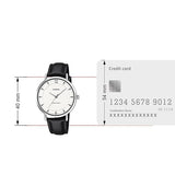 Casio Women's Watch Analog White Dial with Black Leather Strap, LTP-VT04L-7A2DF