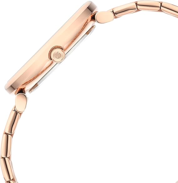 Titan Premium Workwear Women's Watch Analog White Dial With Rose Gold Stainless Steel Band, 2673WM01