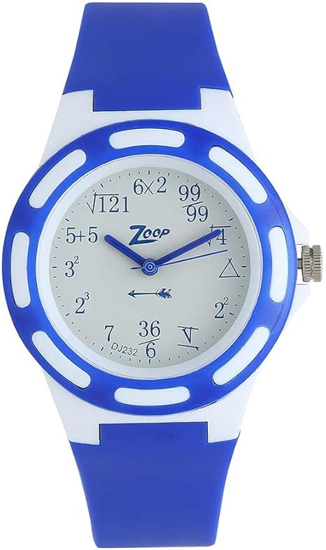 Zoop By Titan Kid's Watches Analog Grey Dial With Blue PU Strap, 16005PP02