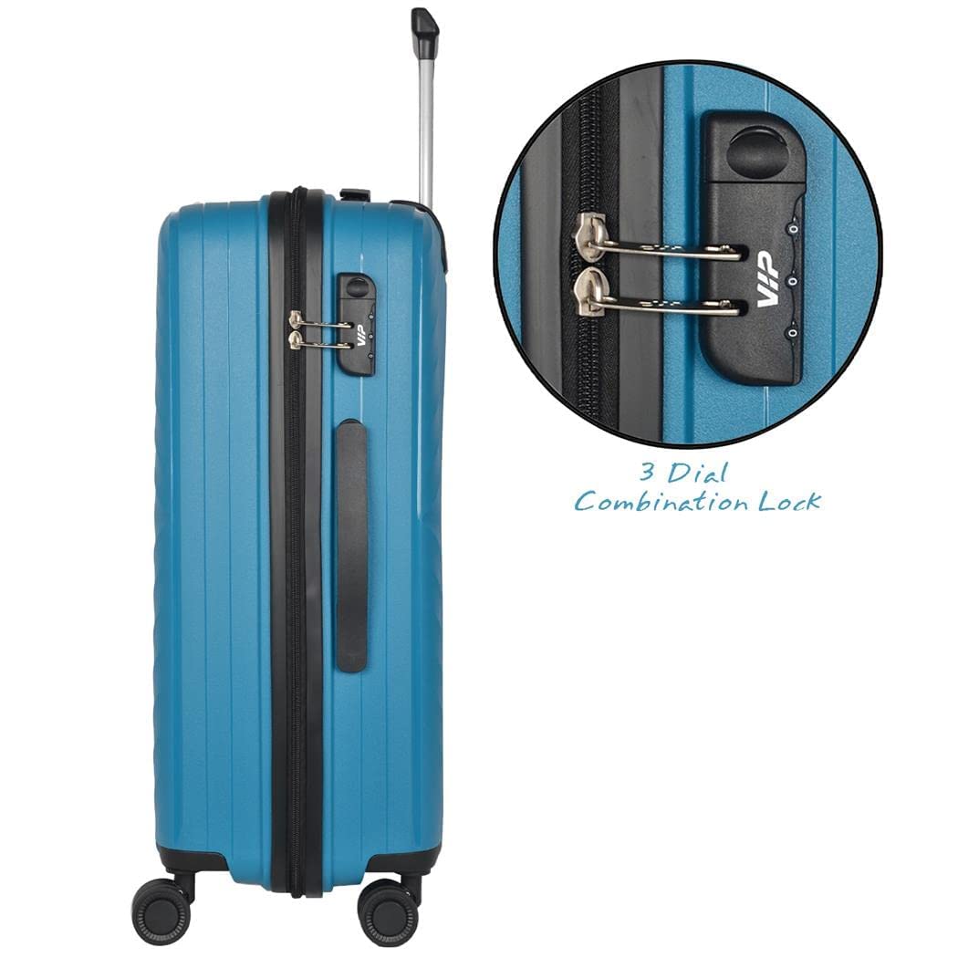 VIP Quad 55cm, 8 Wheel Hardcase Trolley - Blue, QUAD8W55IBL