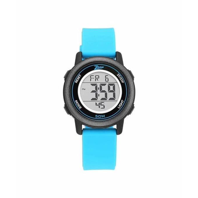 Zoop By Titan Kid's Watch Digital Dial With Blue Silicone Strap, 16015PP02