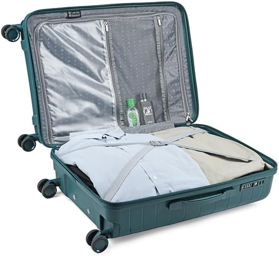 Carnival Plus 66cm Green 8 Wheel Hard Top Trolley, CARNIVALPLUS66GRN