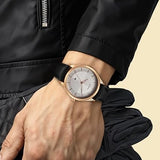 Titan, Men's, Analog Watch, Black Dial, with Leather Band, TI-1802WL02