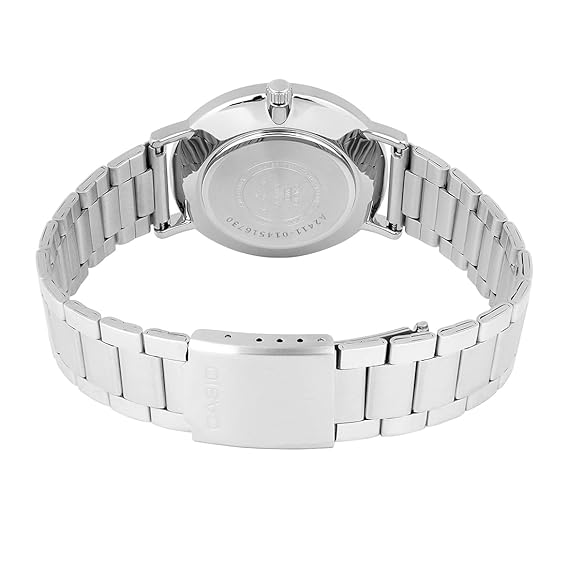 Casio Men's Watch Analog Black Dial with Silver Stainless Steel Band, MTP-VT04D-1EDF