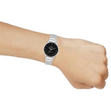Casio Men's Watch Analog Black Dial with Silver Stainless Steel Band, MTP-VT04D-1EDF