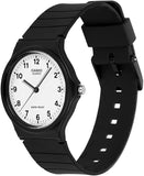 Casio, Men's Watch Analog, White Dial Black Resin Band, MQ-24-7BLDF product image