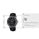 Casio Men's Watch Analog Black Dial with Black Leather Strap, MTP-VT03L-1BDF