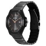 Titan Classic Slim Men's Watch Analog Black Dial Black Stainless Steel Band, 90167NM01