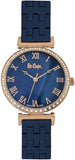 Lee Cooper Women's Watch Analog, Blue Dial Blue Leather Strap,  LC06562.490