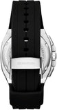 Quantum Men's Chronograph Watch Black Dial Black Silicone Band, ADG1278.351