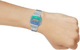 Casio Unisex Watch Digital Display, Stainless Steel Silver Band , A168WER-2ADF