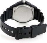 Casio Men's Watch Analog, White Dial Black Resin Strap, MRW-200H-7BVDF